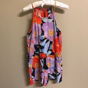 LOFT floral print romper